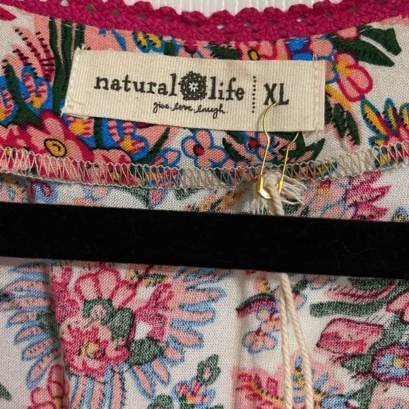 NATURAL LIFE Floral Mini Dress - Pink and Blue - Picture 5 of 6